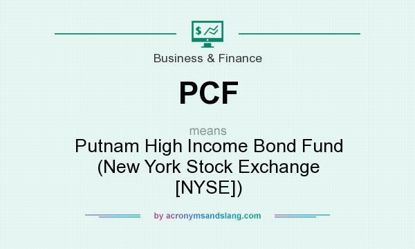 What does PCF mean? It stands for Putnam High Income Bond Fund (New York Stock Exchange [NYSE])