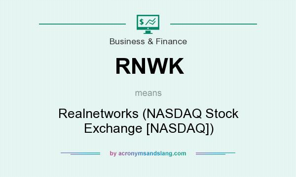 What does RNWK mean? It stands for Realnetworks (NASDAQ Stock Exchange [NASDAQ])