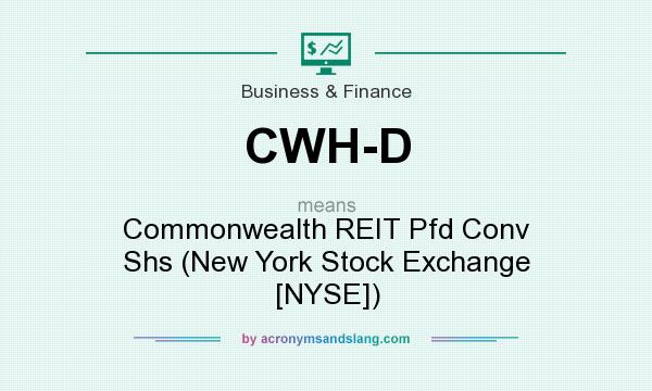What does CWH-D mean? It stands for Commonwealth REIT Pfd Conv Shs (New York Stock Exchange [NYSE])