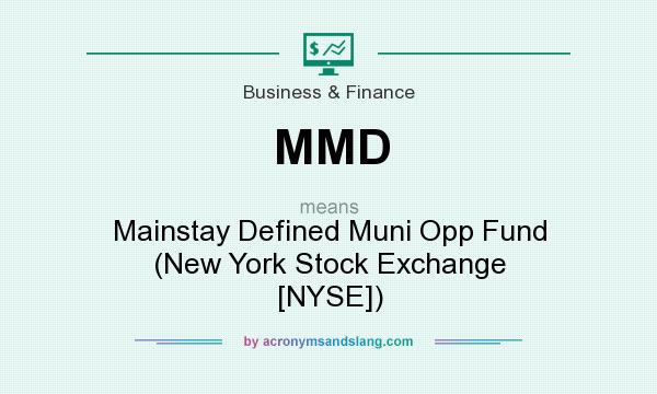 What does MMD mean? It stands for Mainstay Defined Muni Opp Fund (New York Stock Exchange [NYSE])