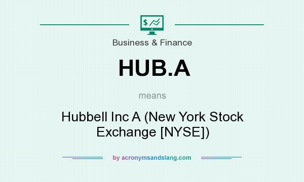 What does HUB.A mean? It stands for Hubbell Inc A (New York Stock Exchange [NYSE])