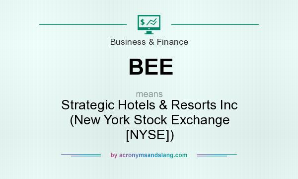 What does BEE mean? It stands for Strategic Hotels & Resorts Inc (New York Stock Exchange [NYSE])
