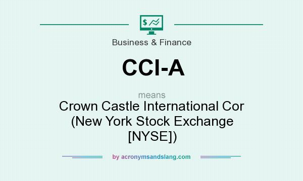 What does CCI-A mean? It stands for Crown Castle International Cor (New York Stock Exchange [NYSE])