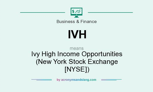 What does IVH mean? It stands for Ivy High Income Opportunities (New York Stock Exchange [NYSE])