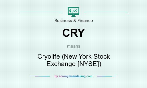 What does CRY mean? It stands for Cryolife (New York Stock Exchange [NYSE])