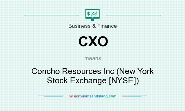 What does CXO mean? It stands for Concho Resources Inc (New York Stock Exchange [NYSE])