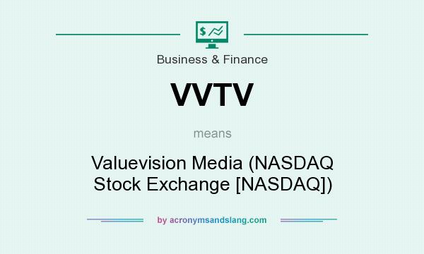 What does VVTV mean? It stands for Valuevision Media (NASDAQ Stock Exchange [NASDAQ])
