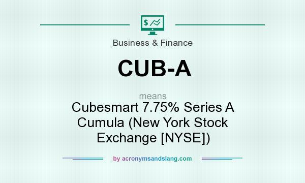 What does CUB-A mean? It stands for Cubesmart 7.75% Series A Cumula (New York Stock Exchange [NYSE])