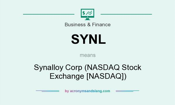 What does SYNL mean? It stands for Synalloy Corp (NASDAQ Stock Exchange [NASDAQ])