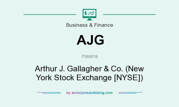 What does AJG mean? It stands for Arthur J. Gallagher & Co. (New York Stock Exchange [NYSE])
