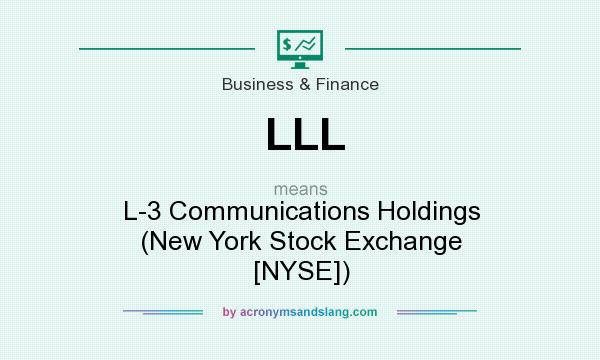 What does LLL mean? It stands for L-3 Communications Holdings (New York Stock Exchange [NYSE])