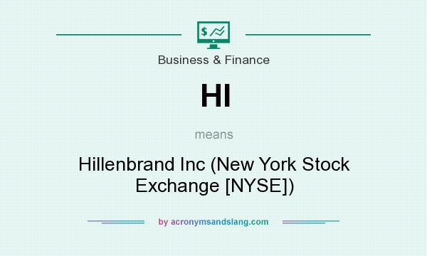What does HI mean? It stands for Hillenbrand Inc (New York Stock Exchange [NYSE])