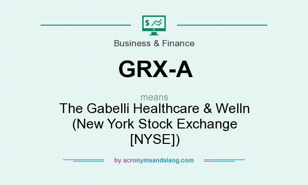 What does GRX-A mean? It stands for The Gabelli Healthcare & Welln (New York Stock Exchange [NYSE])