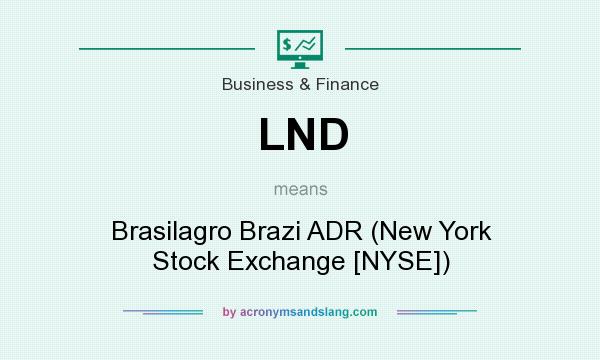 What does LND mean? It stands for Brasilagro Brazi ADR (New York Stock Exchange [NYSE])