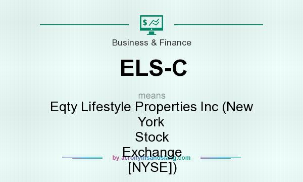 What does ELS-C mean? It stands for Eqty Lifestyle Properties Inc (New York Stock Exchange [NYSE])