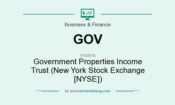 What does GOV mean? It stands for Government Properties Income Trust (New York Stock Exchange [NYSE])