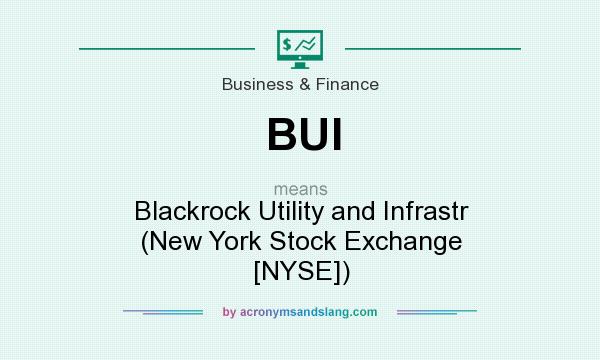 What does BUI mean? It stands for Blackrock Utility and Infrastr (New York Stock Exchange [NYSE])