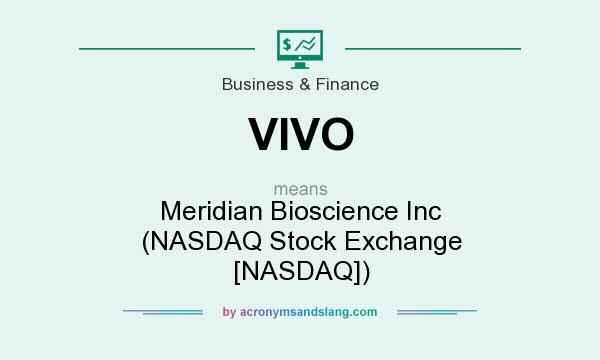 What does VIVO mean? It stands for Meridian Bioscience Inc (NASDAQ Stock Exchange [NASDAQ])