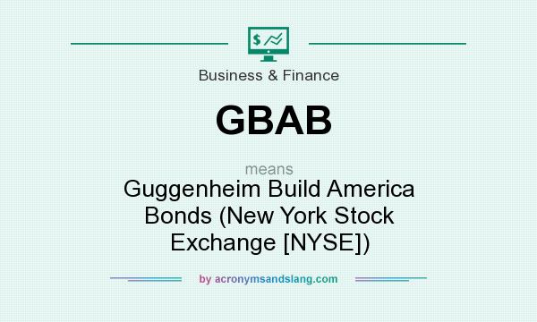 What does GBAB mean? It stands for Guggenheim Build America Bonds (New York Stock Exchange [NYSE])