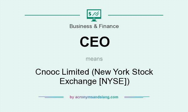 What does CEO mean? It stands for Cnooc Limited (New York Stock Exchange [NYSE])