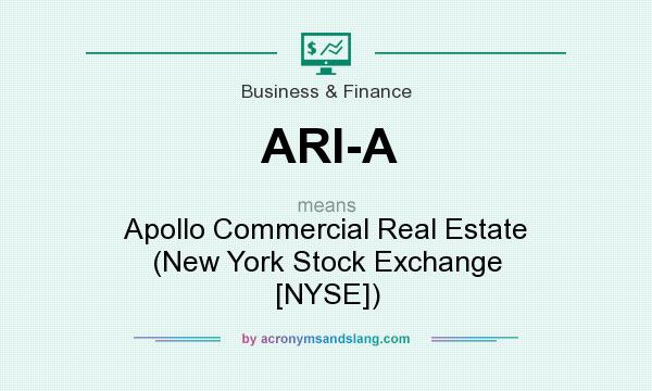 What does ARI-A mean? It stands for Apollo Commercial Real Estate (New York Stock Exchange [NYSE])