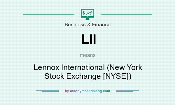 What does LII mean? It stands for Lennox International (New York Stock Exchange [NYSE])
