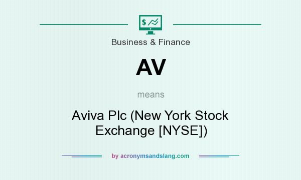 What does AV mean? It stands for Aviva Plc (New York Stock Exchange [NYSE])