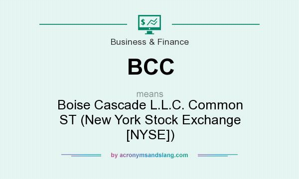 What does BCC mean? It stands for Boise Cascade L.L.C. Common ST (New York Stock Exchange [NYSE])