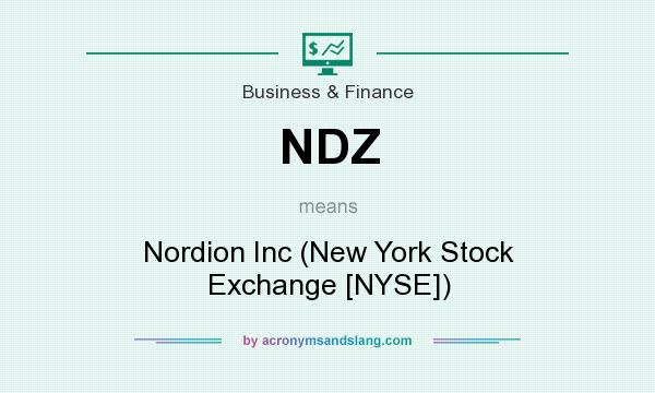 What does NDZ mean? It stands for Nordion Inc (New York Stock Exchange [NYSE])