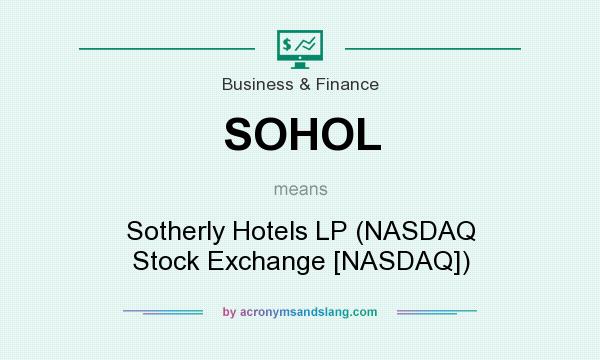 What does SOHOL mean? It stands for Sotherly Hotels LP (NASDAQ Stock Exchange [NASDAQ])