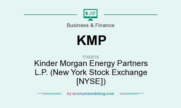 What does KMP mean? It stands for Kinder Morgan Energy Partners L.P. (New York Stock Exchange [NYSE])