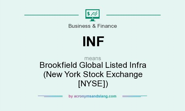 What does INF mean? It stands for Brookfield Global Listed Infra (New York Stock Exchange [NYSE])
