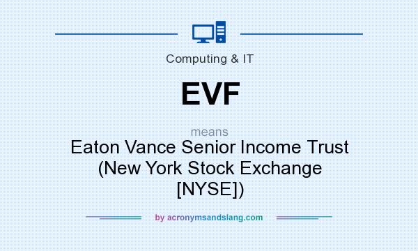 What does EVF mean? It stands for Eaton Vance Senior Income Trust (New York Stock Exchange [NYSE])