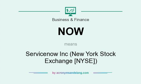 What does NOW mean? It stands for Servicenow Inc (New York Stock Exchange [NYSE])