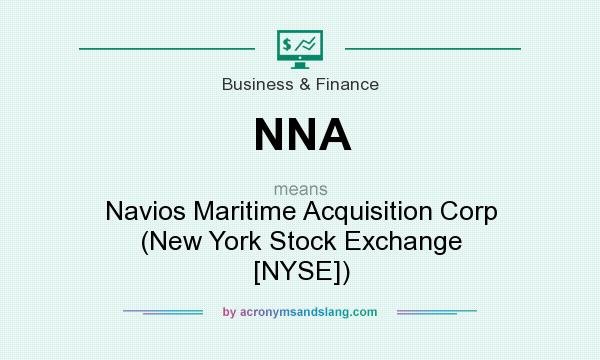 What does NNA mean? It stands for Navios Maritime Acquisition Corp (New York Stock Exchange [NYSE])