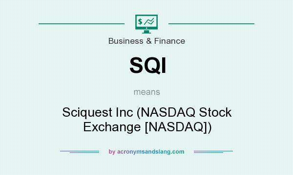 What does SQI mean? It stands for Sciquest Inc (NASDAQ Stock Exchange [NASDAQ])