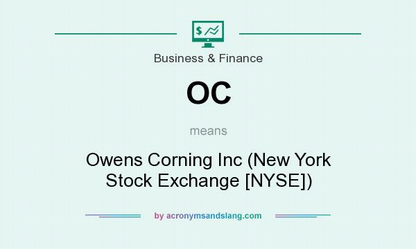 What does OC mean? It stands for Owens Corning Inc (New York Stock Exchange [NYSE])