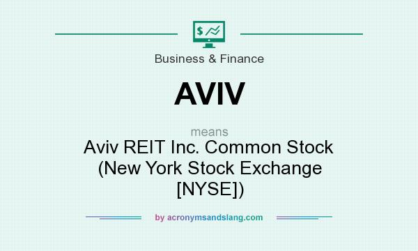 What does AVIV mean? It stands for Aviv REIT Inc. Common Stock (New York Stock Exchange [NYSE])