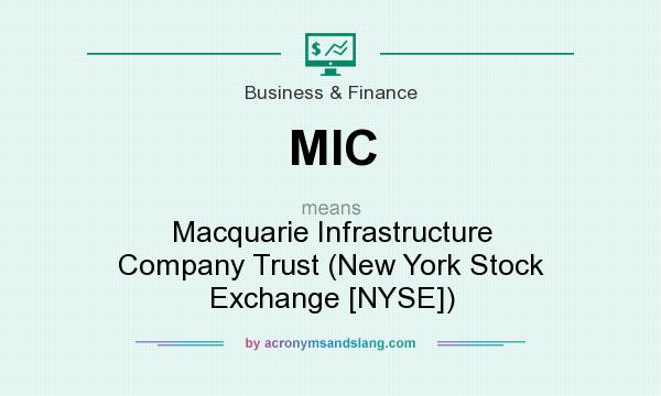What does MIC mean? It stands for Macquarie Infrastructure Company Trust (New York Stock Exchange [NYSE])