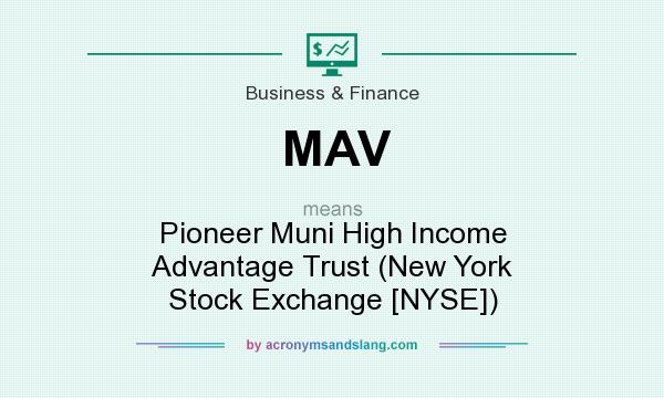 What does MAV mean? It stands for Pioneer Muni High Income Advantage Trust (New York Stock Exchange [NYSE])