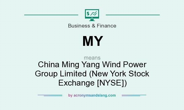What does MY mean? It stands for China Ming Yang Wind Power Group Limited (New York Stock Exchange [NYSE])