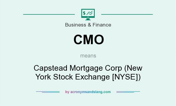 What does CMO mean? It stands for Capstead Mortgage Corp (New York Stock Exchange [NYSE])