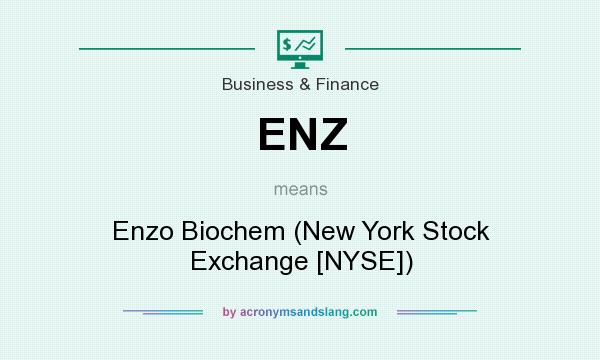 What does ENZ mean? It stands for Enzo Biochem (New York Stock Exchange [NYSE])