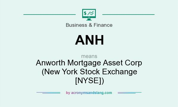 What does ANH mean? It stands for Anworth Mortgage Asset Corp (New York Stock Exchange [NYSE])