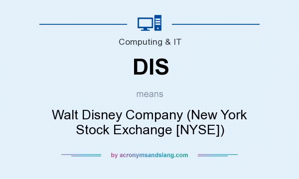 What does DIS mean? It stands for Walt Disney Company (New York Stock Exchange [NYSE])
