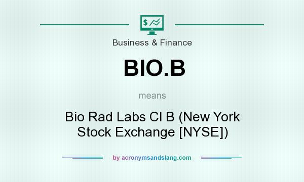 What does BIO.B mean? It stands for Bio Rad Labs Cl B (New York Stock Exchange [NYSE])