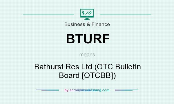 What does BTURF mean? It stands for Bathurst Res Ltd (OTC Bulletin Board [OTCBB])