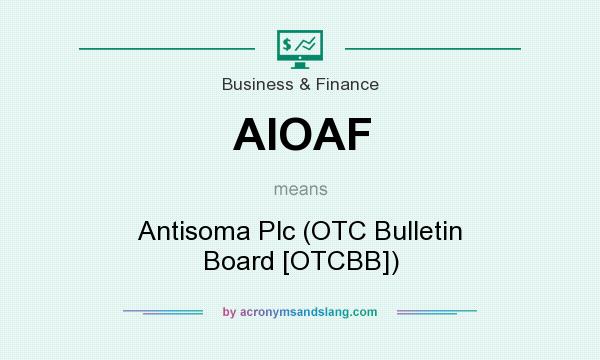 What does AIOAF mean? It stands for Antisoma Plc (OTC Bulletin Board [OTCBB])