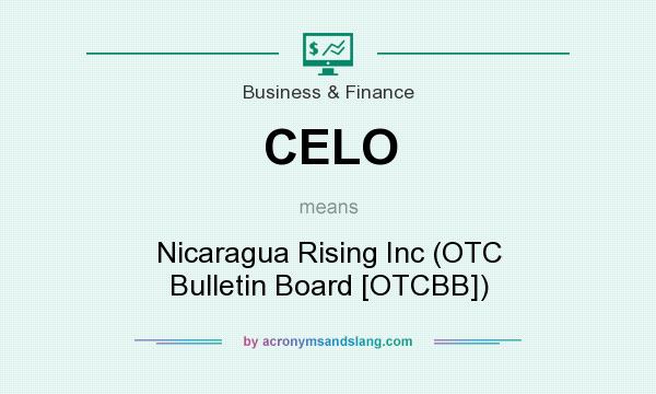 What does CELO mean? It stands for Nicaragua Rising Inc (OTC Bulletin Board [OTCBB])