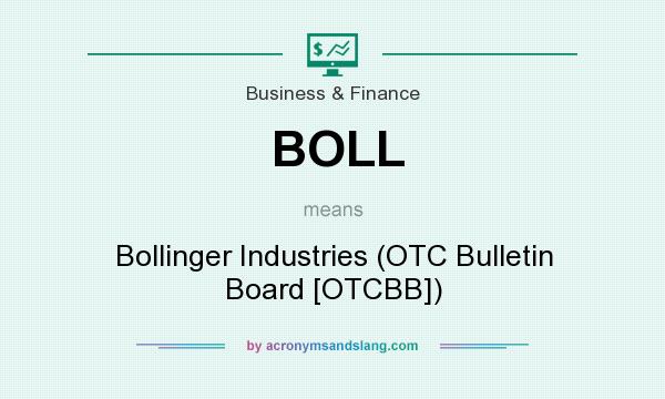 What does BOLL mean? It stands for Bollinger Industries (OTC Bulletin Board [OTCBB])